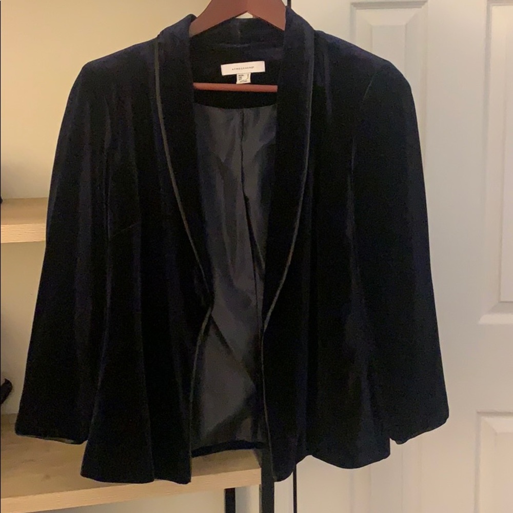 Navy velvet blazer